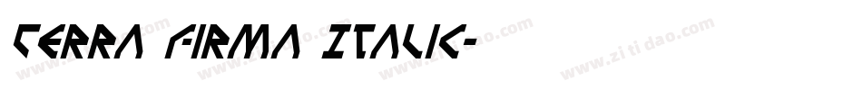 Terra Firma Italic字体转换